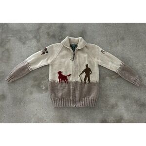 Vintage Lauren Ralph Lauren Hand Knit Wool Style Pheasant Hunting Sweater Small